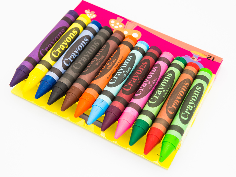 bright color wax crayon